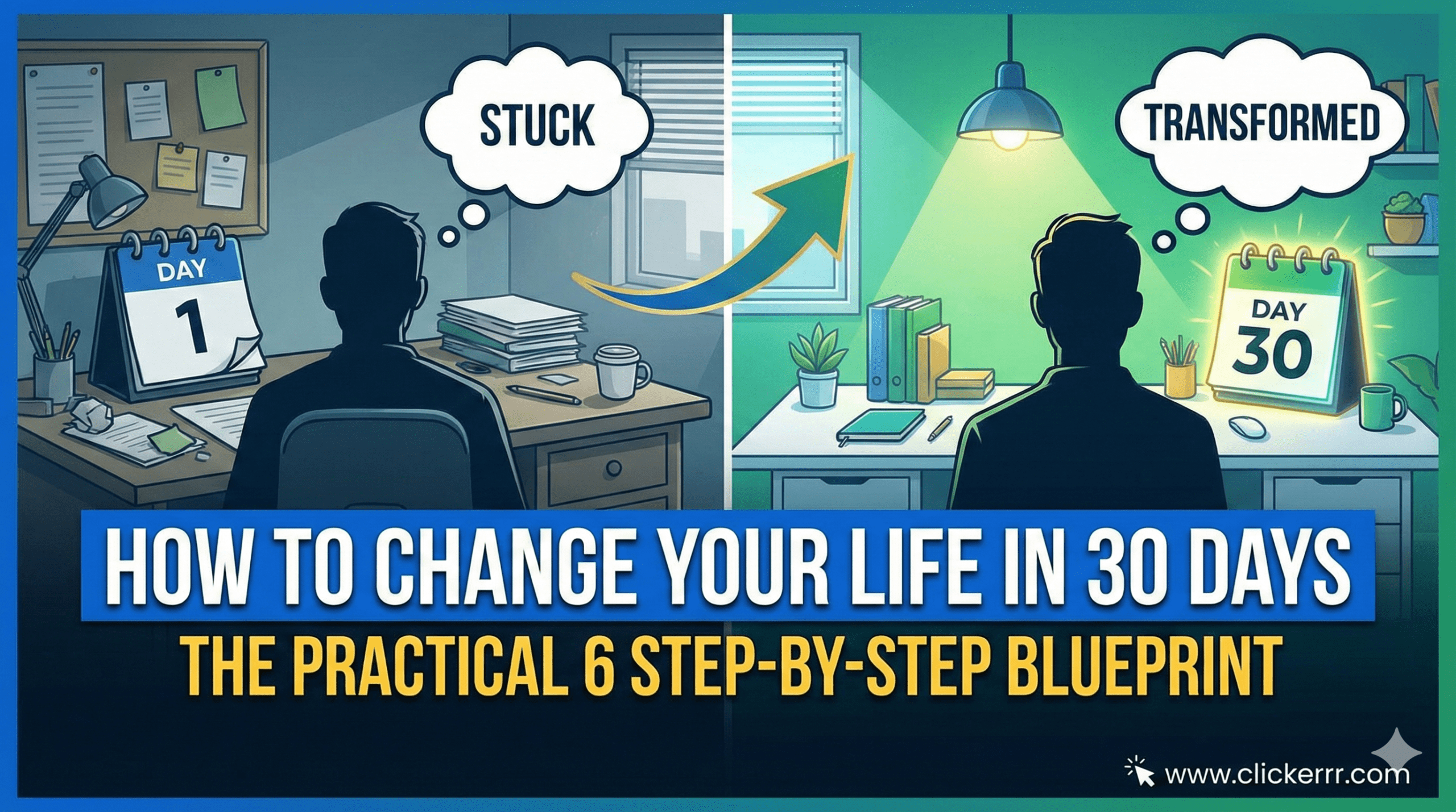 How To Change Your Life in 30 Days: The Practical 6 Step-by-Step Blueprint